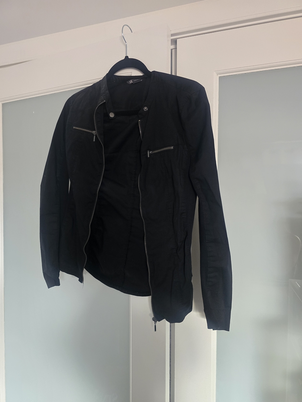 Armani Exchange Black Lightweight Zip-Up Jacket